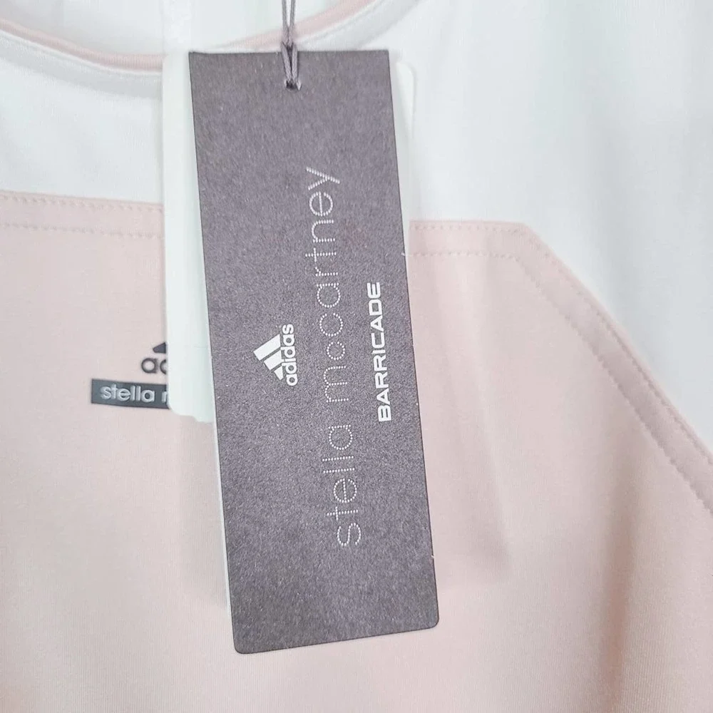 ADIDAS x STELLA McCARTNEY Barricade Tennis Athletic Tank Top Salmon White NWT L - Picture 6 of 12